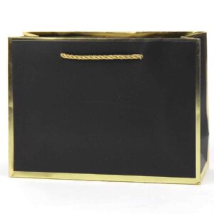 e0e9bba1-3c16-4786-90c3-fe99d5168d79.jpg Пакет подарунковий “S” (22*16*8 см) однотонний з золотим обідком чорний