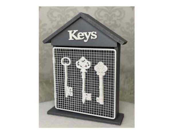 Ключниця "Keys" форма будинку сіра