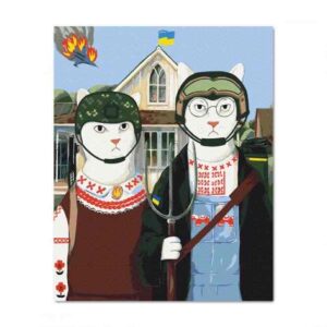 e1110f99-6305-43cd-852c-4e5ece4451ac.jpg Картина за номерами "Українська Котика. Оборона" Orner