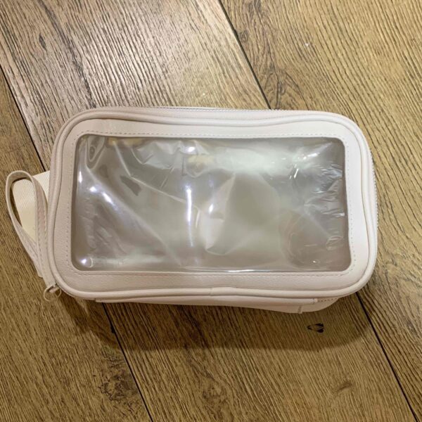 Косметичка Primark прямокутна прозора з бежевим обідком
