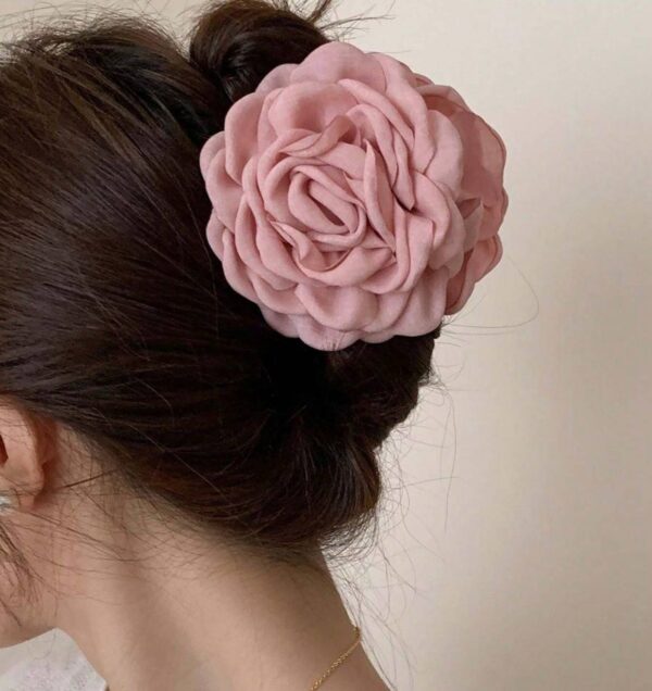 Заколка-краб для волосся «Троянда» мікс кольорів 10 см 1 шт