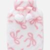 Грілка водяна для тіла Primark "Hot water bottle" 2000 ml біла з бантиками