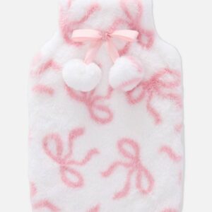 Грілка водяна для тіла Primark "Hot water bottle" 2000 ml біла з бантиками