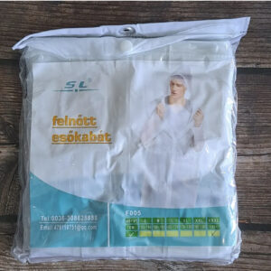 Дощовик дорослий SL із ПВХ прозорий білий