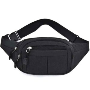 Сумочка-бананка тканинна чорна