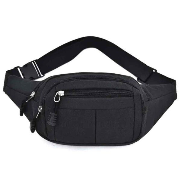 Сумочка-бананка тканинна чорна