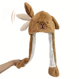 Шапка з рухливими вушками «Капібара» та підсвіткою