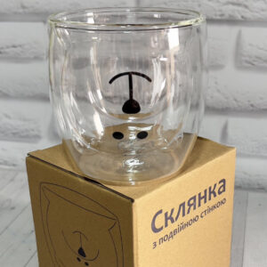 e5053d74-0d2a-4c57-92a6-31087298a0f8.jpg Чашка скляна двошарова "Ведмідь" 300 мл