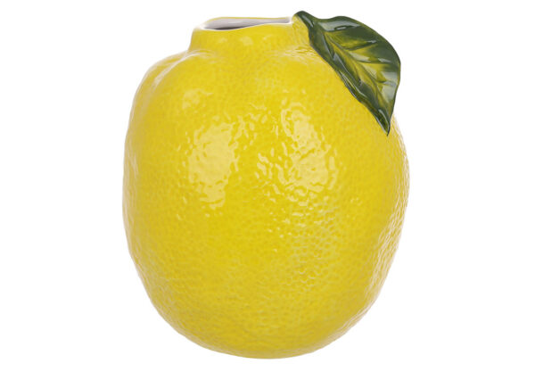 Ваза керамічна "Лимон" 18 см D 13 см жовта