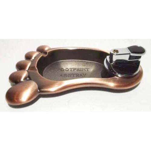 Попільничка із запальничкою "Нога" металева 14*12 см