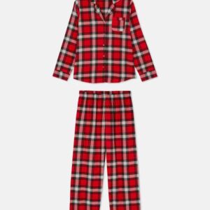 Піжама жіноча boyfriend в клітинку Primark  котон червона