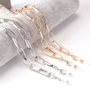 Ланцюжок для окулярів подвійний золотий/срібний