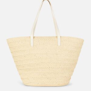 e6b6a9cc-dab2-426c-bb8a-7750870efba3.jpg Сумка-шоппер плетена солома Primark молочна з коричневими ручками