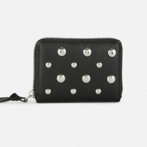 Гаманець Primark з еко-шкіри чорний з декоративними закльопками