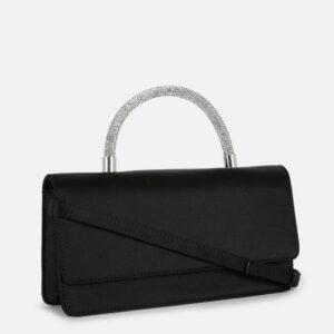 Сумочка вечірня Primark атласна з блискучою ручкою чорна