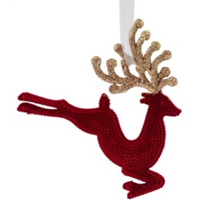 e85ee11f-71e1-429a-88e7-ef65edb45e79.jpg Ялинкова прикраса "Чарівний Олень" 11,5 см червоний (пластик)