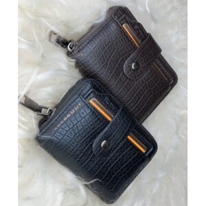 Візитниця/гаманець/картхолдер чоловіча "крокодил" чорна/коричнева