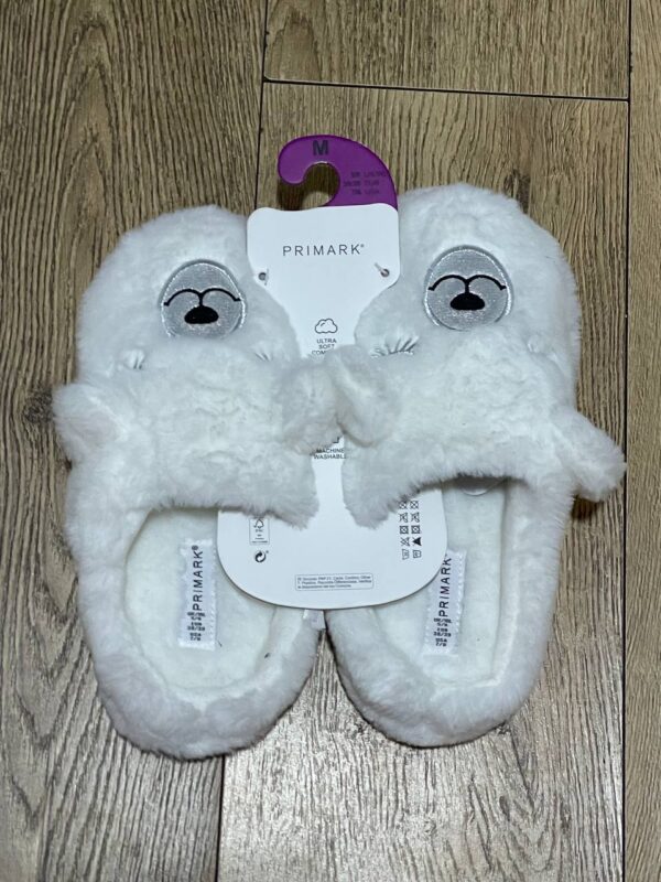 Тапочки-сабо 3D жіночі "Лама" Primark плюшеві білі