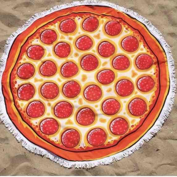 Рушник пляжний круглий (D 150 см) "Піца"