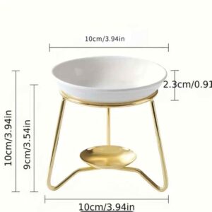 Аромалампа/ Дифузор для підігріву ефірних олій кераміка+метал золото