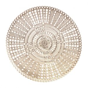 Килимок під тарілку "Калатея" круглий золотий, 1шт