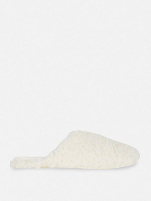 Тапочки-сабо жіночі "Баранчик" Primark тедді білі