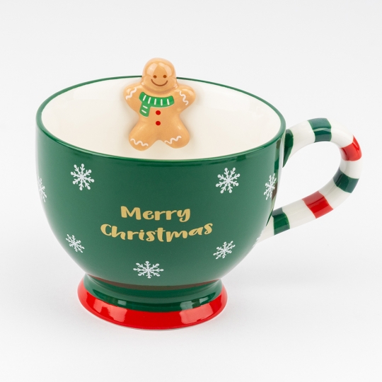 Чашка керамічна Новорічна "Свято в кожному ковтку" 550 мл