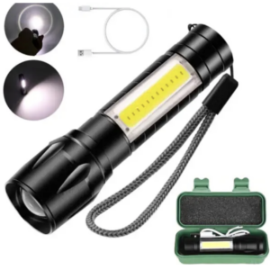 f172200e-4780-4a85-a671-19e534536a8f.png Акумуляторний тактичний ліхтарик MX-911-COB потужний у кейсі USB micro charge