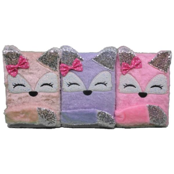 Блокнот А5 плюшевий JO "Лисичка" 80 арк./ клітинка