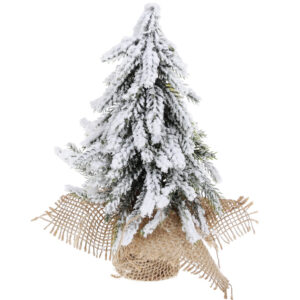 f512b7a7-68e9-4282-b6c6-9a79a77b1ce9.jpg Новорічний декор "Ялинка засніжена" у джутовому мішечку 20 см