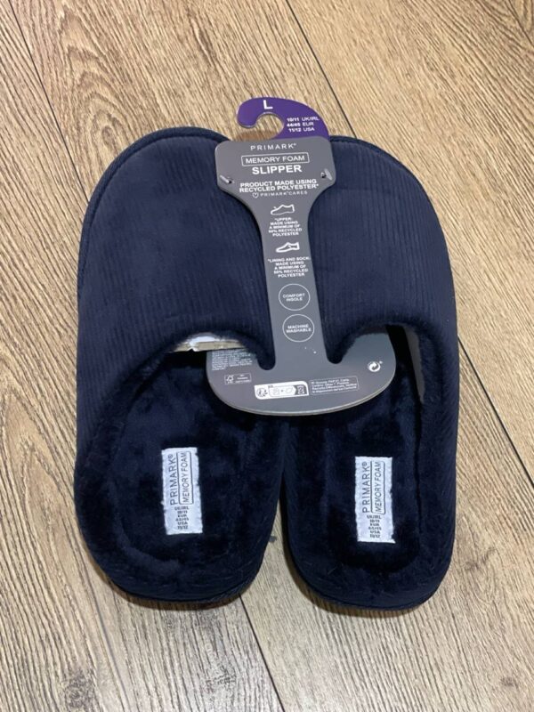Тапочки чоловічі Primark (устілка меморі) вельветові сині