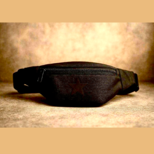 Сумка-бананка поясна унісекс спортивна / для бігу чорна