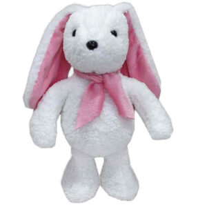 М'яка іграшка "Зайчик" білий з рожевими вушками