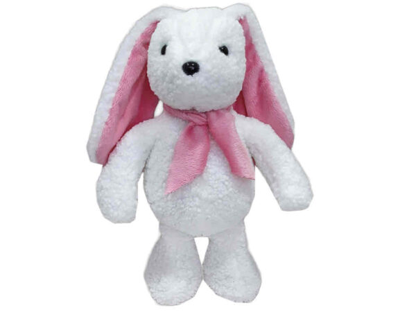 М'яка іграшка "Зайчик" білий з рожевими вушками