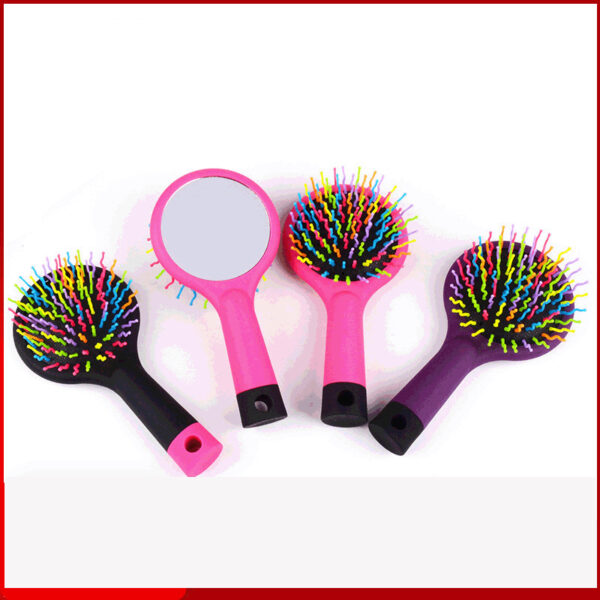 Щітка масажна дитяча з дзеркальцем, фіолетова