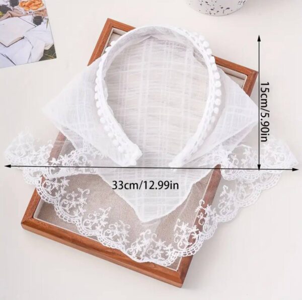 Хустина на обручі в стилі Бохо/ Богема з мереживом мікс кольорів