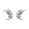 Сережки "Крила" з білим камінцем срібні (10595)