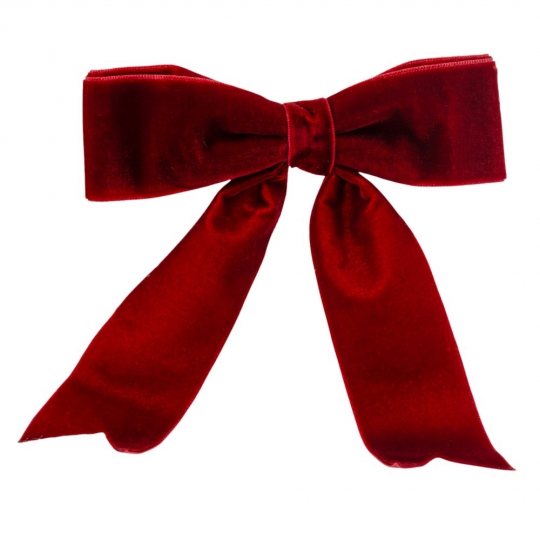 Бант декоративний оксамитовий 16 см/ 1 шт бордо