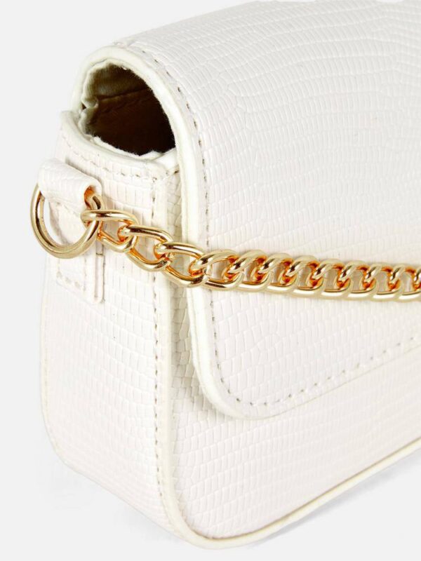 Сумочка Primark "крокодил" маленька з ланцюжком біла