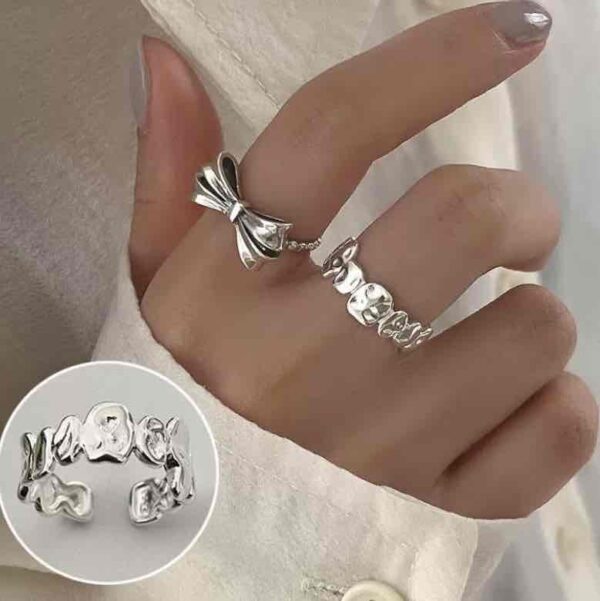 Каблучка жіноча "Геометрична" срібна (7380)