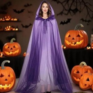 fb1e284f-a3bc-4137-bd98-0a8e930818a9.jpg Костюм/ Плащ на Хелловін з капюшоном з фатину фіолетовий