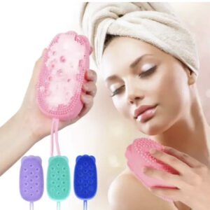 fb7e5bb6-55cc-4148-ae2b-6c2be775858e.jpg Щітка-Мочалка масажна Bath Brush для душу силіконова синя/зелена/рожева/фіолетова