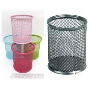 Органайзер канцелярський металевий сітчастий JO 9*9*9,8 см квадратний чорний