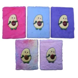 Блокнот А5 плюшевий зі сквішем "Авокадо" 80 аркушів/клітинка