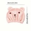 Шапочка для сушки волосся "Bear" флісова мікс кольорів