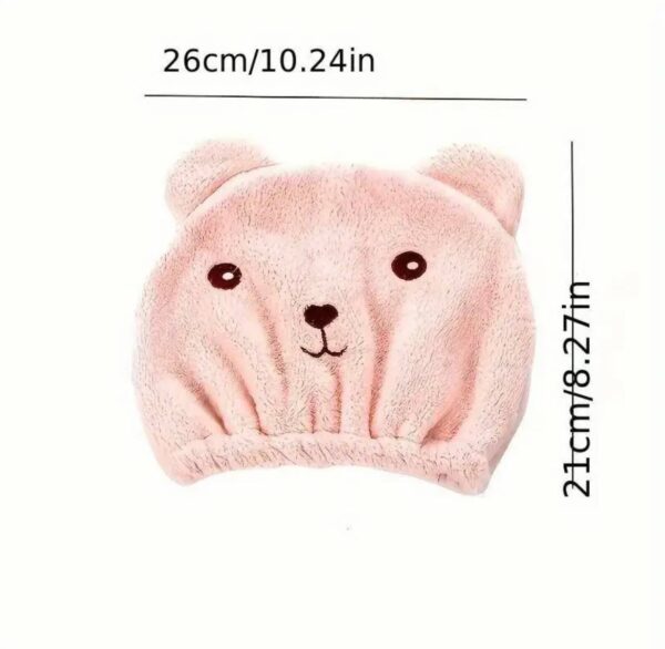 Шапочка для сушки волосся "Bear" флісова мікс кольорів