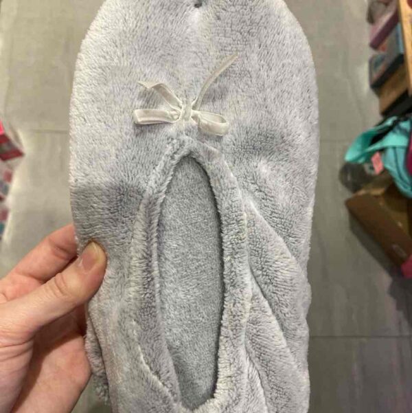 Тапочки-балетки жіночі Primark плюшеві на резинці (устілка меморі) сірі