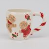 Чашка керамічна Новорічна "Імбирна пара в червоному" 400 мл