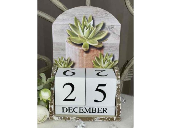 Вічний календар дерев'яний пластини «Кактус"
