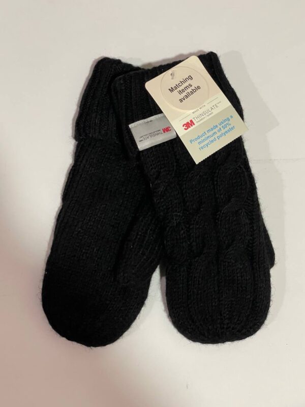 Рукавиці-варежки "Косичка" Primark чорні